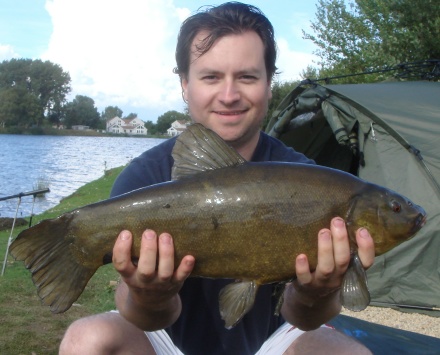 A big tench caught from Bradley's lake