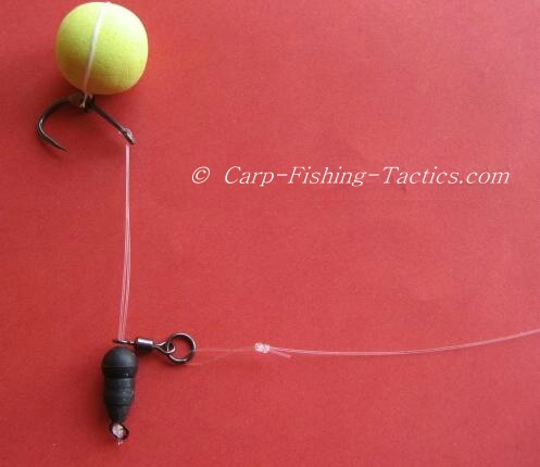 Picture showing carp rig for larger pop-ups