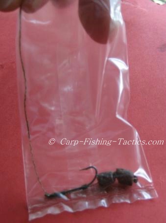 Pellet carp rigs in PVA bags