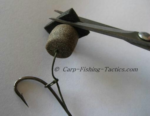 Trim rig sponge until balances hook bait