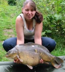 Picture carp caught by friend Louise 22lbs