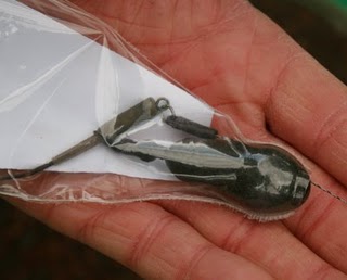 Picture shows lead weight mounted in bag